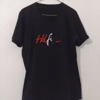 تیشرت مشکی مردانه طرح Hilfiger Denimسایز Sدر حد نو