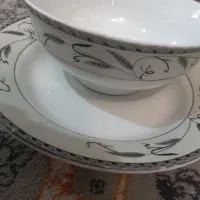 خورشت خوری و کاسه چینی گل گندمی