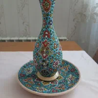 گلدان و بشقاب میناکاری