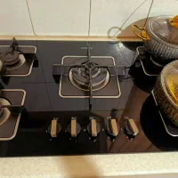 گاز رو میزی استیل البرز با کابینت ۳ کشو