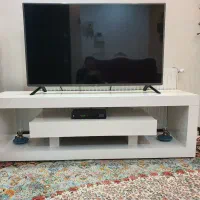 میز تلویزیون کشو دار دو طرفه مشکی و سفید