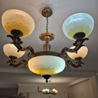 لوستر ۵شاخه برنزی