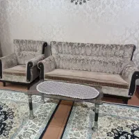 مبل راحتی ۹نفره+بامیزوعسلی بدون پارگی