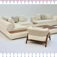مبل راحتی اسکارلت ۷ نفره پایه فلز/