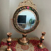 آینه شمعدان مسی