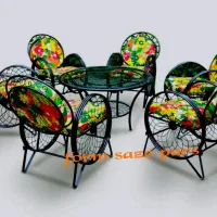 میزو صندلی باغی آهن سبک گرد/صندلی باغی