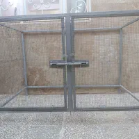 قفس آهنی دو درب مناسب برای مرغ و خروس / کبوتر