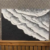 تابلو دریا، تابلو مدرن و‌دکوراتیو، تابلو مشکی