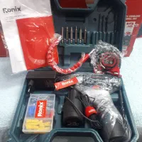 پیچبند شارجی.دریل رونیکس.شارژی رونیکس۱۲ولت۱۸تکه آک