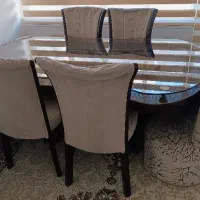میز ناهارخوری و مبل ۳ تیکه