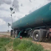 تانکر تریلی آب دو محور