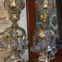 شمعدان طلاکوب آنتیک اصل