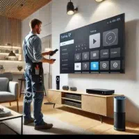 نصب وتنظیم تلوزیون وعیب یابی نصب تلوزیون به دیوار