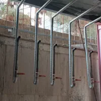 لوله کشی گاز و اجرای نرده راه پله