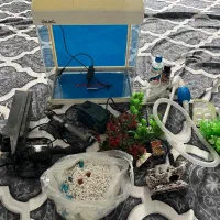 اکواریوم شیشه خم تصفیه اب پمپ اب بخاری