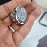 انگشتر مردانه باباقوری کهنه با رکاب نقره