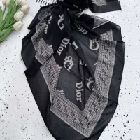 روسری گل برجسته مشکی طلایی