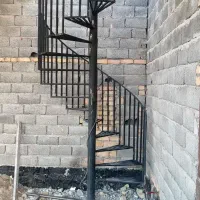 پله گردون پیچ و صاف نرده ای و نردبان