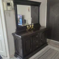 میز کنسول و آینه جنس چوب