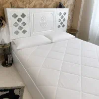 تختخواب دو نفره MDF سفید ممبران بدون تشک