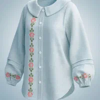 شومیز دخترانه دلا گلدوزی شده