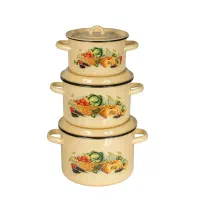 سرویس قابلمه لعابی 6 پارچه طرح کدو کد 310234