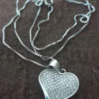 پلاک زنجیر نقره  دخترانه