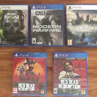 دیسک بازی call of duty و هاگوارتز و red dead