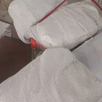 ۳عدد پرده تور شاین نباتی همراه زیرپرده