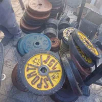 لوازم ورزشی میز دمبل وزنه ایسونم طاق هم نقد ممسنی