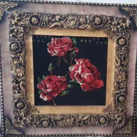 تابلو فرش دستباف سه گل