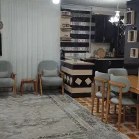 کابینت اشپزخانه و کمد دیواری و پرده و سینک و هود