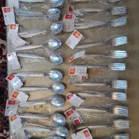 ۱۳ دست قاشق وچنگال آهن نگیر آک جنس خارجی