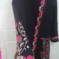 مانتو کتی مجلسی گل‌دوزی ‌شده