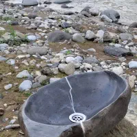 روشویی سنگ رودخونه دست ساز