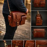 کیف اداری چرم طبیعی دستدوز