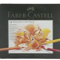 فروش مداد رنگی پلی کروم فابرکاستل ۲۴ رنگ جعبه فلزی