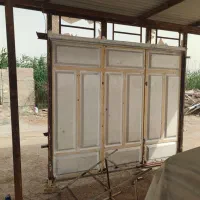 درب ،درب حیاط سه لنگه ماشین رو پارکینگی