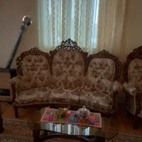 مبل سلطنتی ۹ نفره با چوب راش (در حد نو)