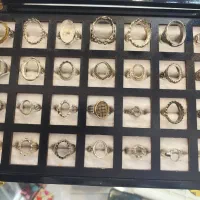 انگشتر مردانه نقره مناسب نگین دلخواه(شرف الشمس)