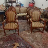 مبل سلطنتی 9نفره ابر کاری شده پارچه عوض کردم نونو