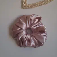 اسکرانچی ساتن ساده رنگ بژ
