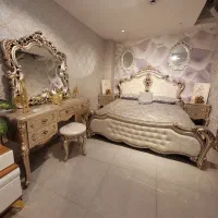 سرویس تخت سلطنتی مدل کلبه بژ