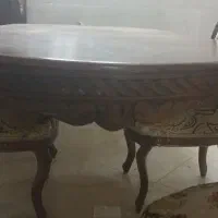 میز ناهار خوری ۸ نفره چوب گردو ملایر سالم
