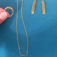 انگشتر ،گوشواره و زنجیر طلا