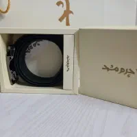 کمربند چرم مشهد مردانه مشکی نو آکبند هدیه کادو