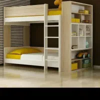 تخت دوطبقه کتابخانه دار
