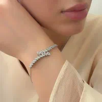 دستبند نقره پارلا روکش طلا کادو تولد سالگرد۰۱۹ شیک