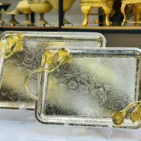 سینی و سطل و دستمال کاغذی سیلور لیلیوم رنگ ثابت