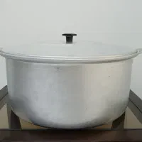 قابلمه روحی و ماهیتابه و آبکش ضخیم کاملا نو